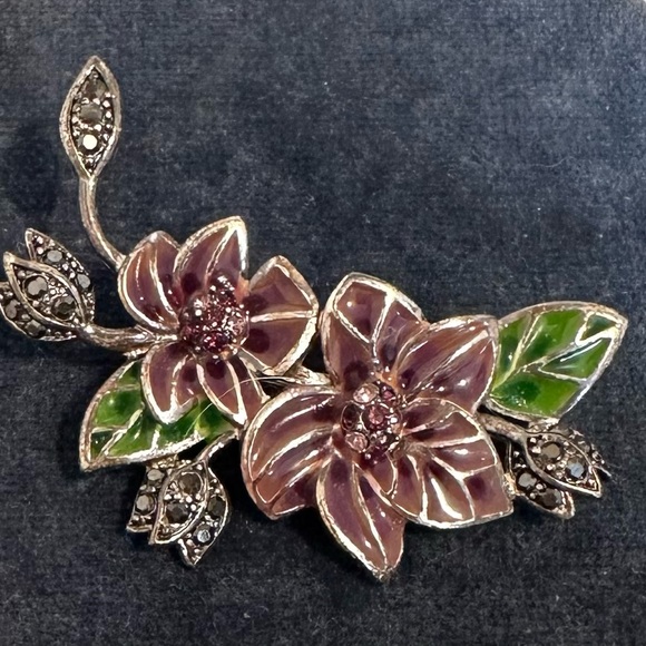 Enamel vintage brooch